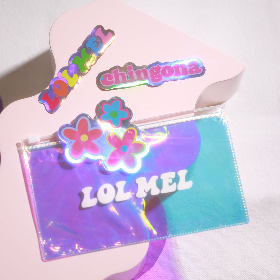 STICKER + RAINBOW ZIP CASE SET